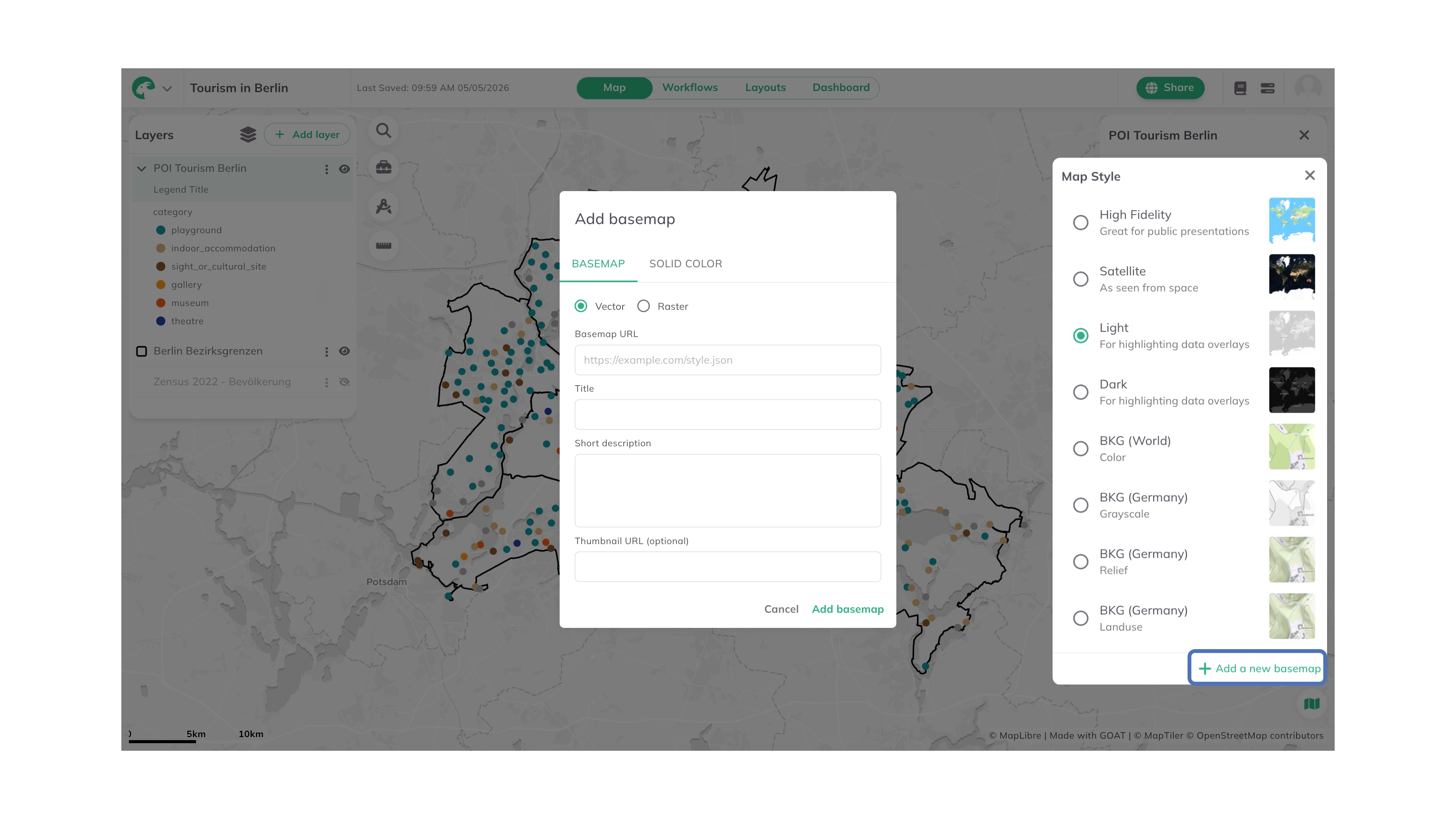 Add custom basemap in GOAT