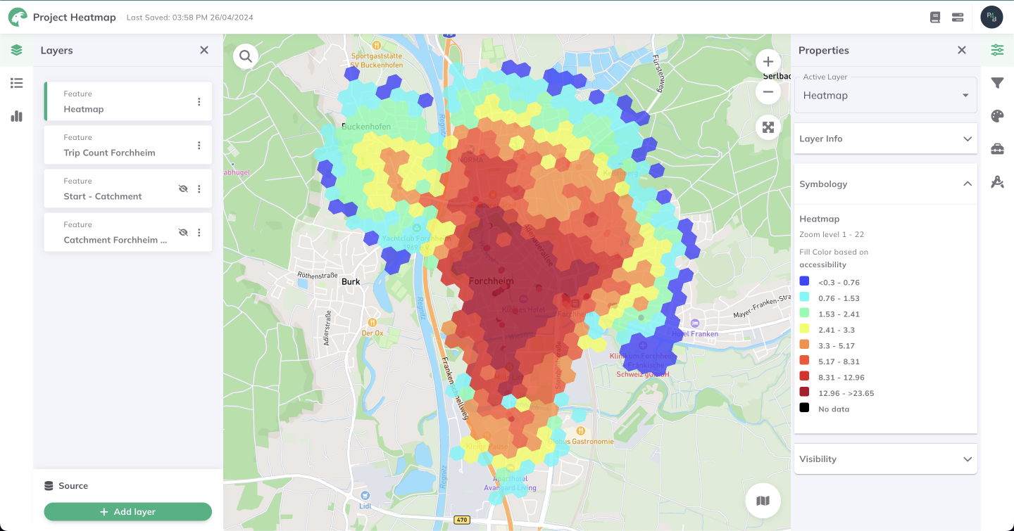 Gravity-based Heatmap in GOAT