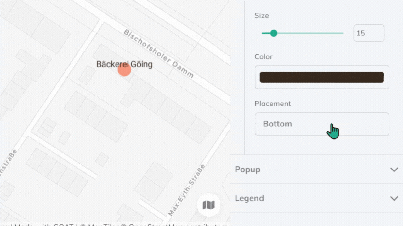 label font size