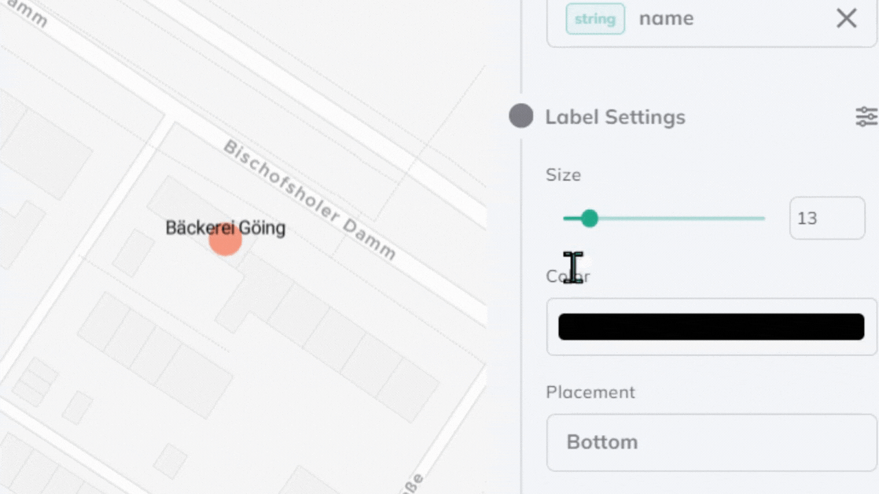 label font size