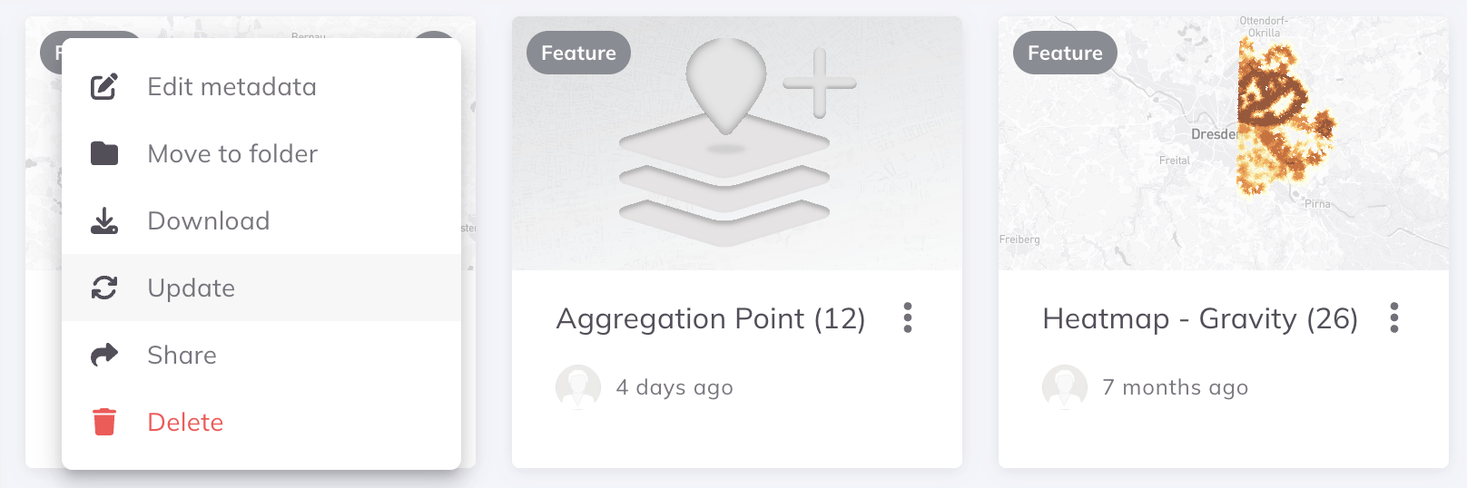 Dataset management options