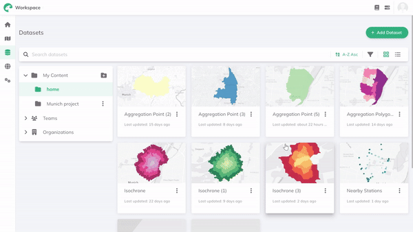 Move your datasets to the folders in Workspace of GOAT