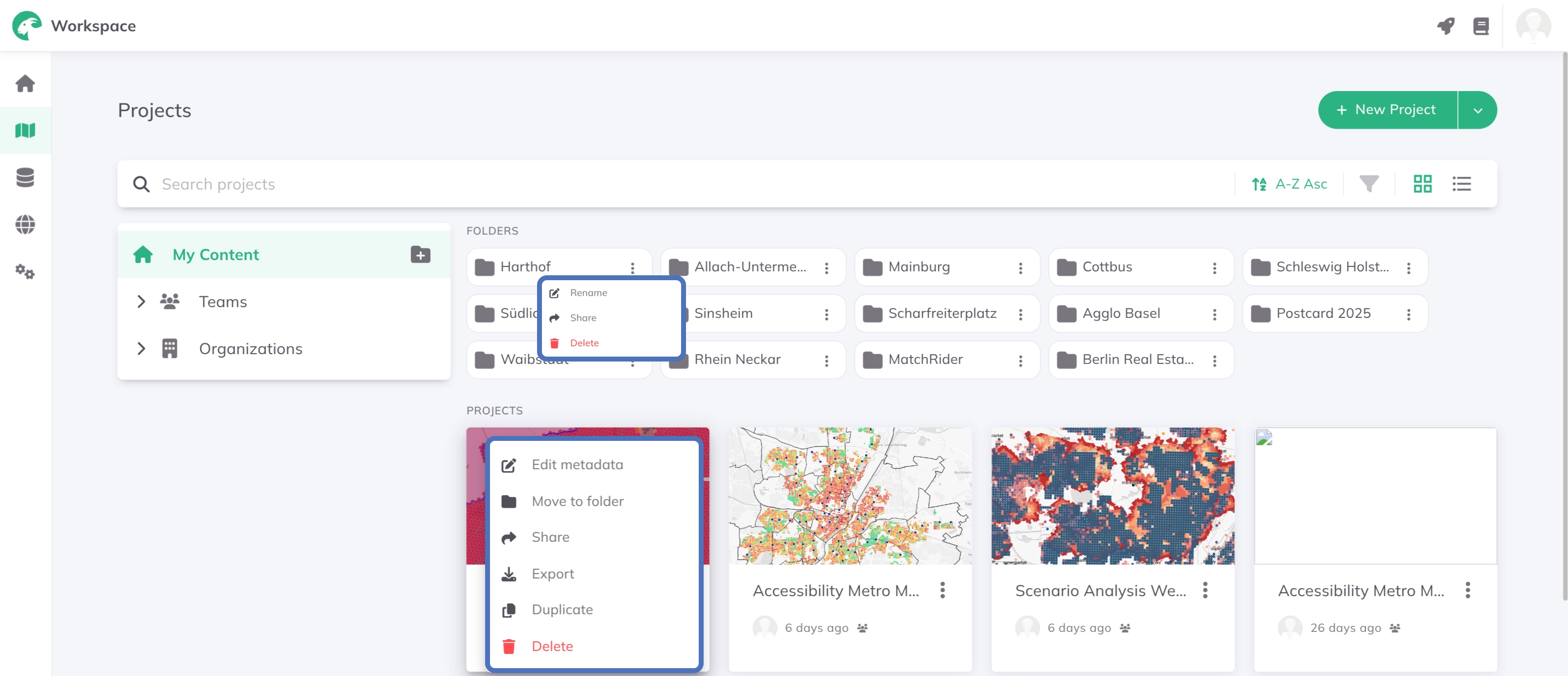 Project management options
