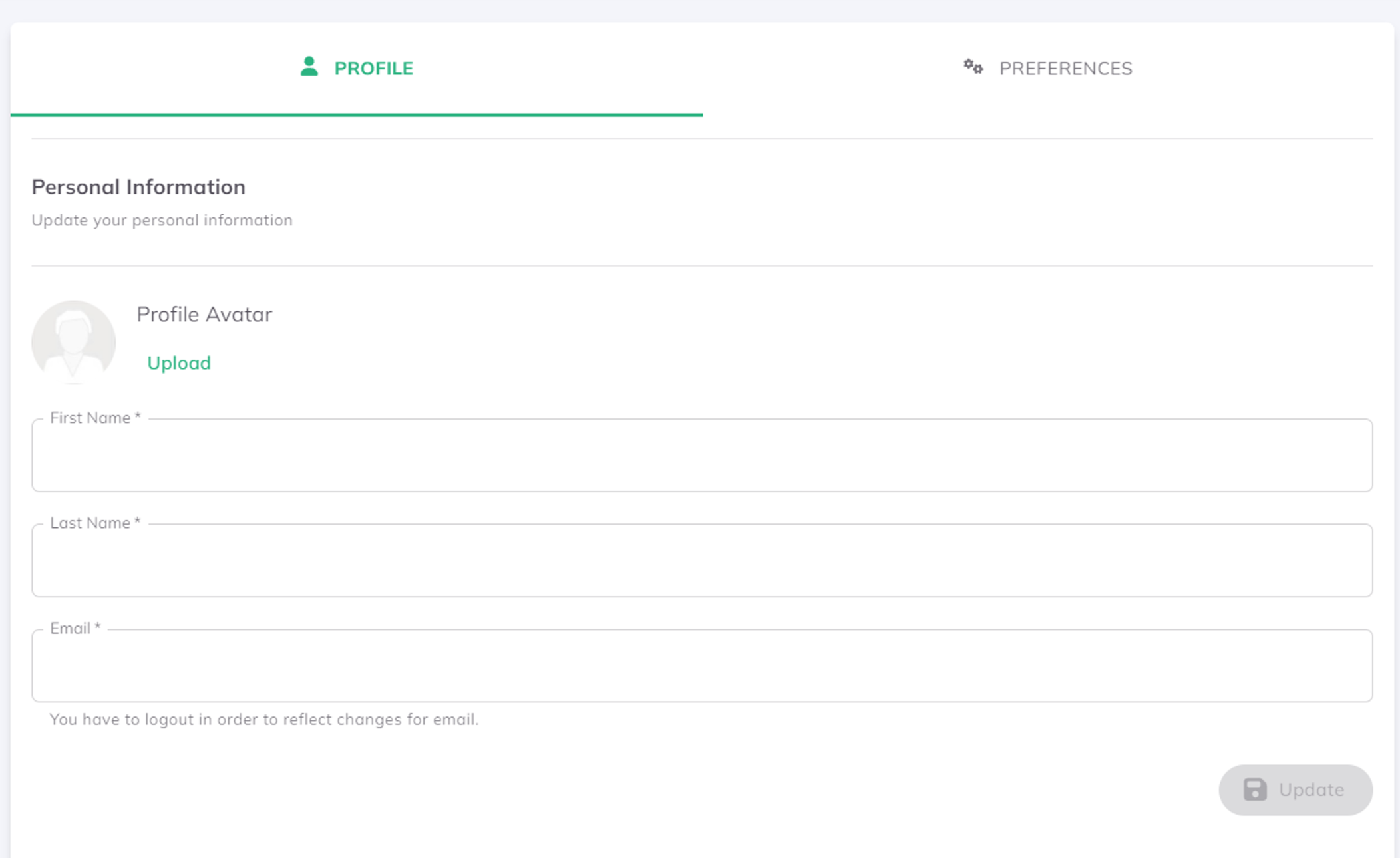 GOAT - Profile Settings