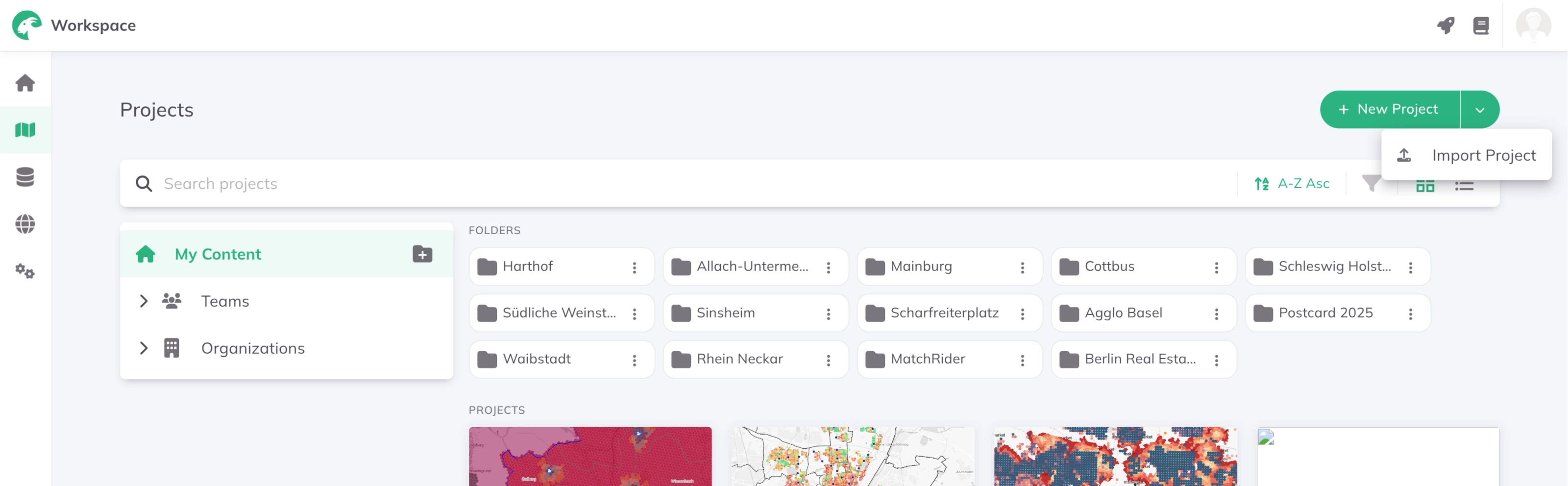 Import a project in GOAT
