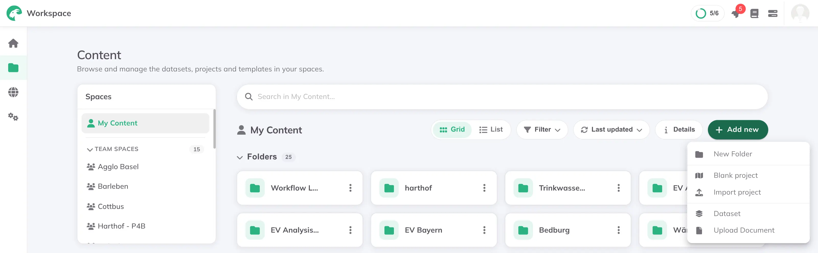 Import a project in GOAT