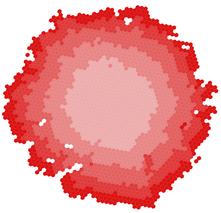 Catchment Area Shape (Grid) Public Transport in GOAT