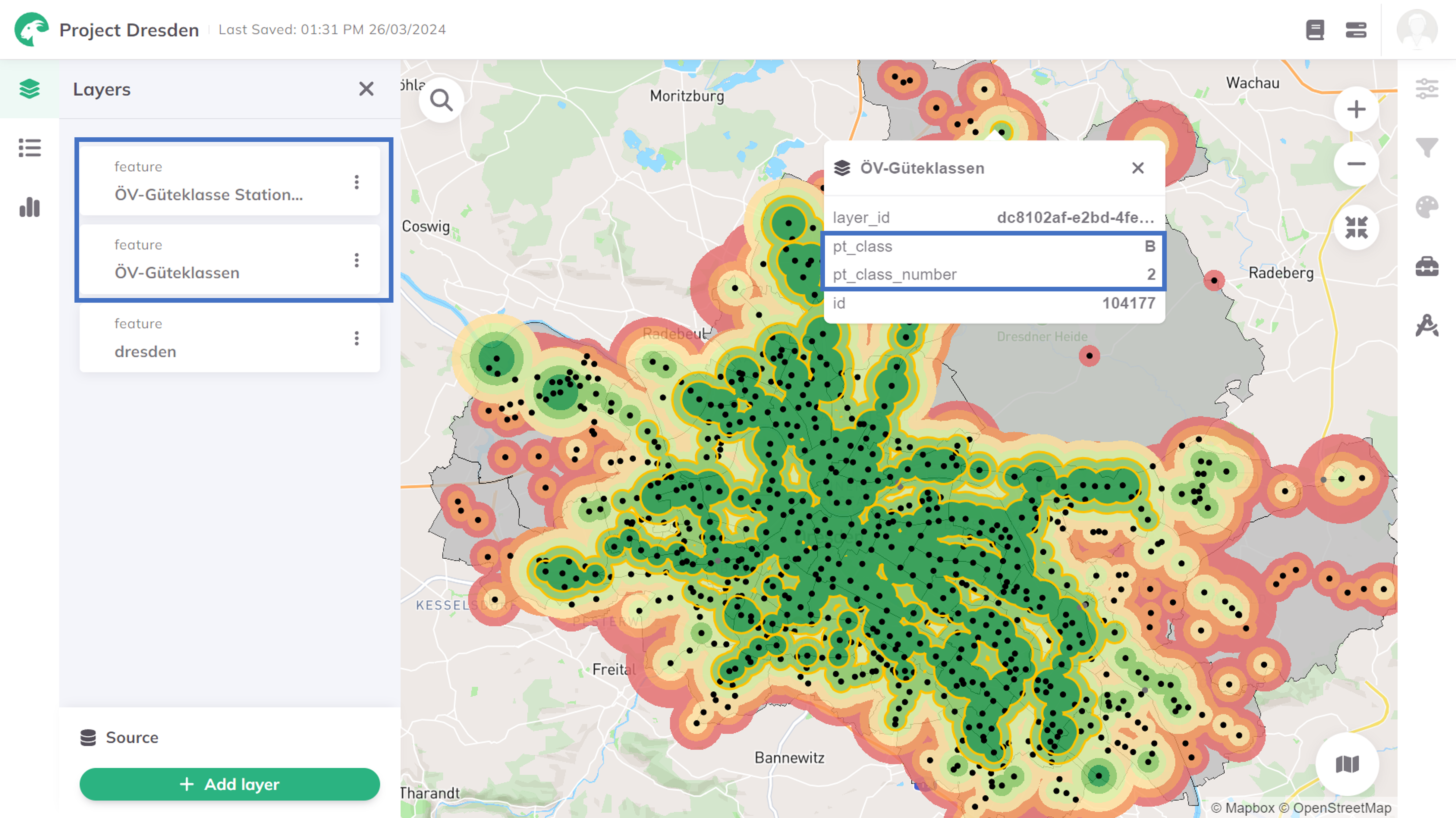 Result - Public Transport Quality Classes