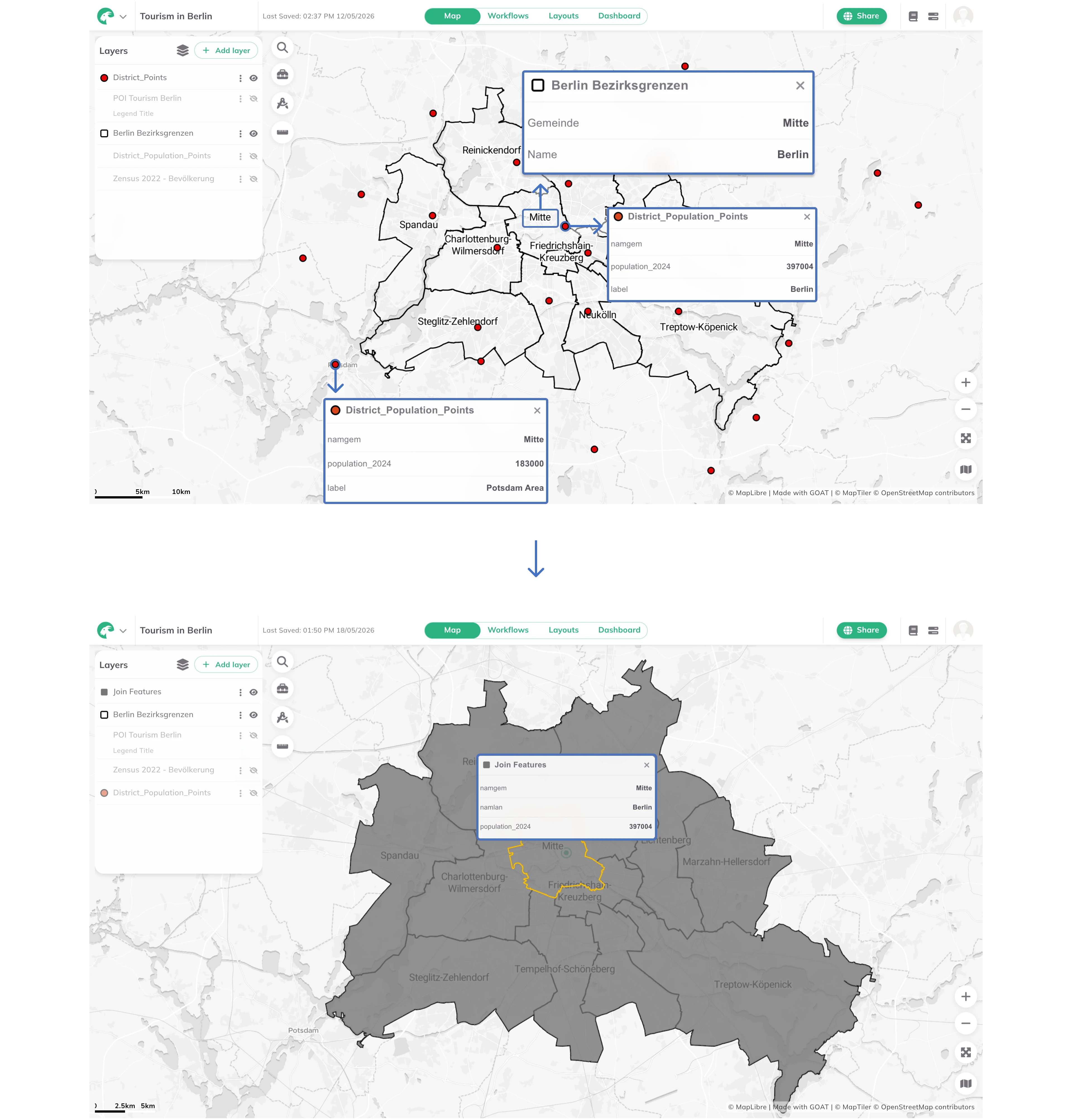 Spatial and Attribute Join Example