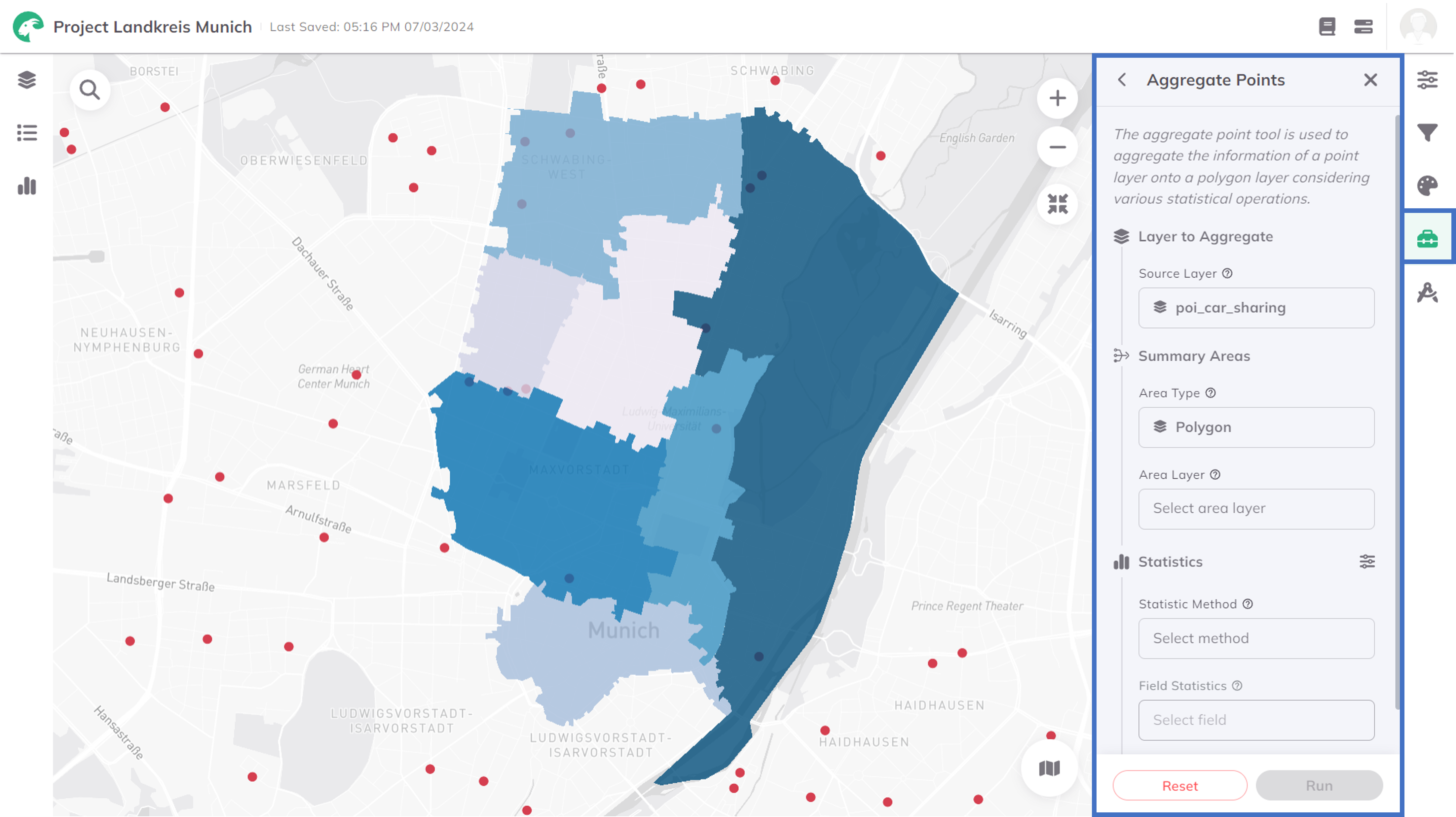 Point Aggregation Tool in GOAT