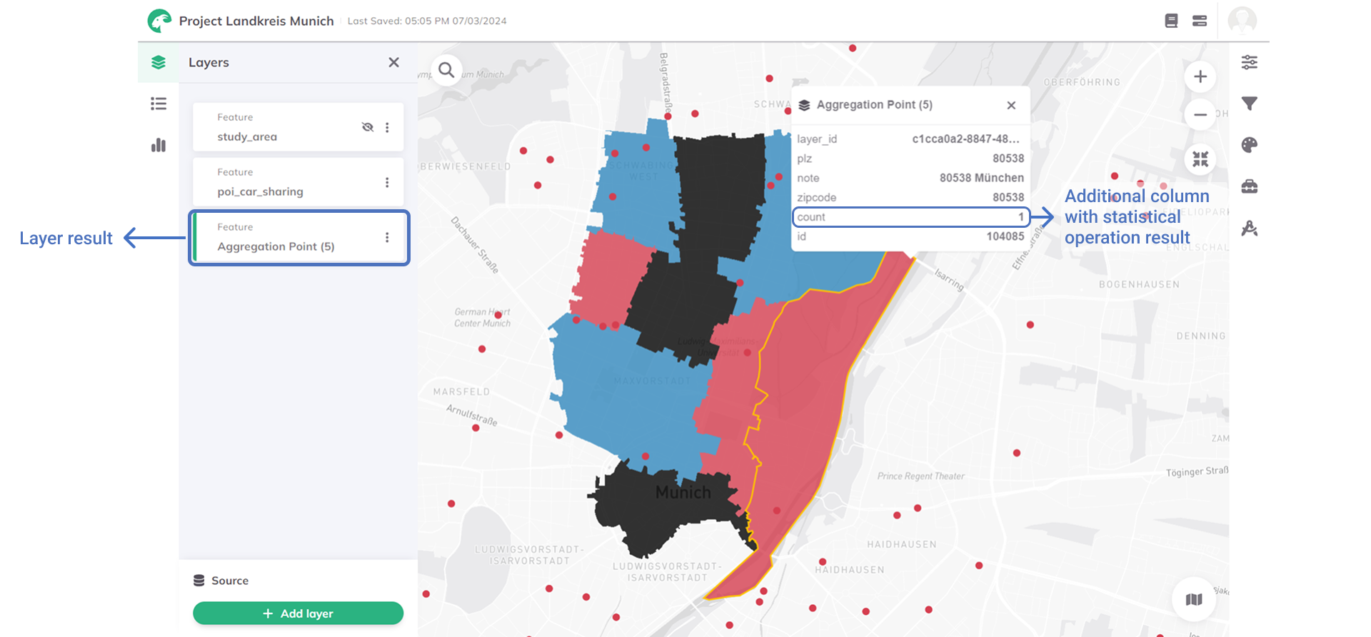 Punkt-Aggregation Ergebnis in GOAT