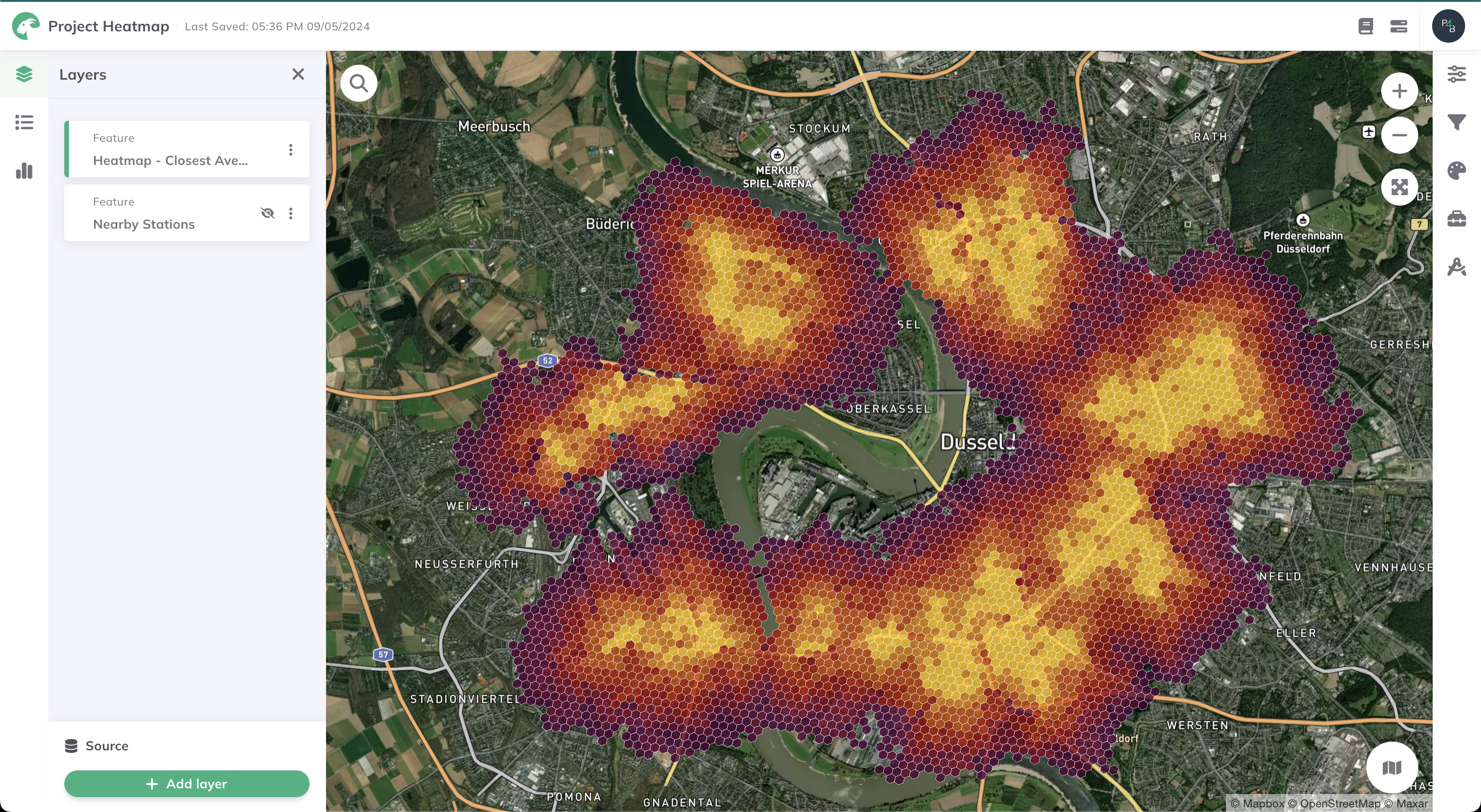 Closest Average-based Heatmap in GOAT