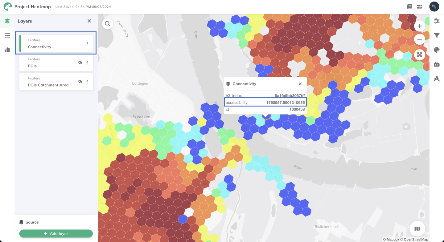 Connectivity-based Heatmap Result in GOAT