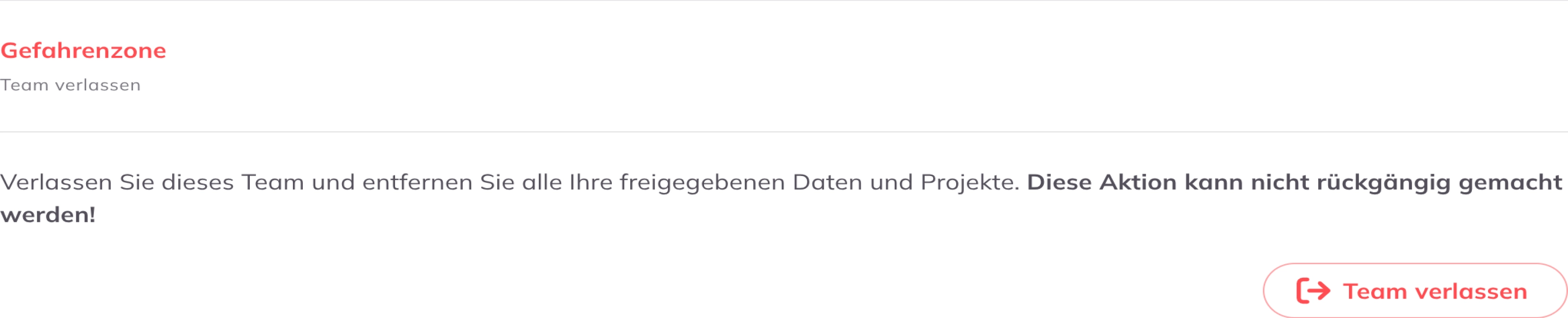 Team löschen