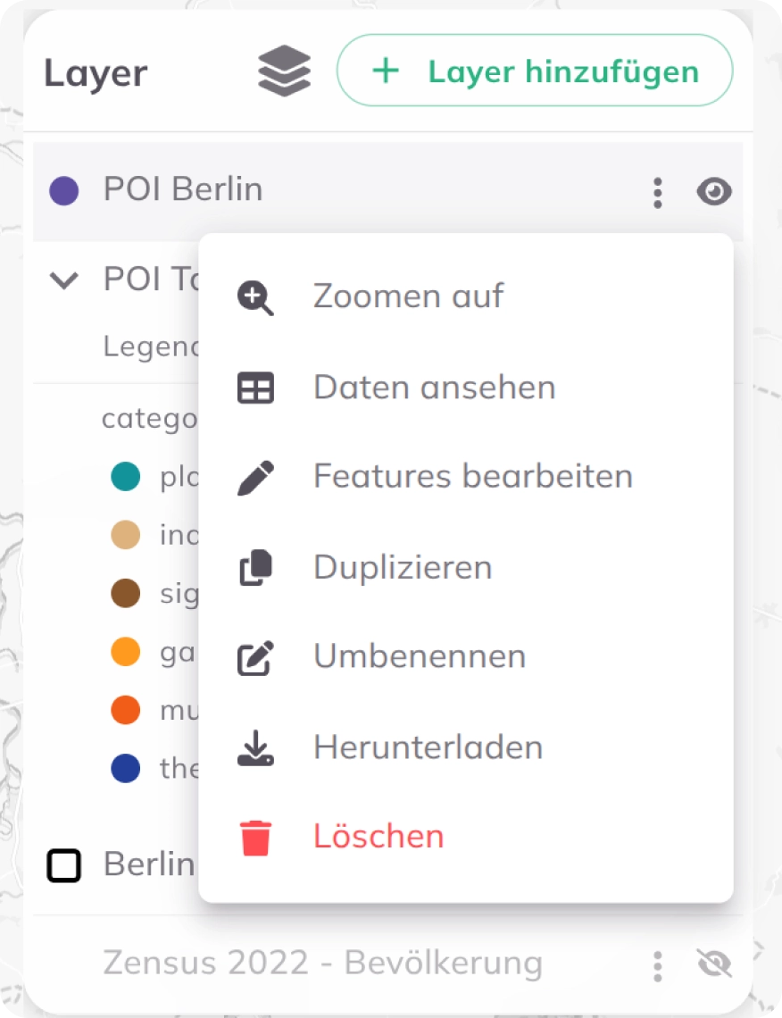 Layer-Optionen