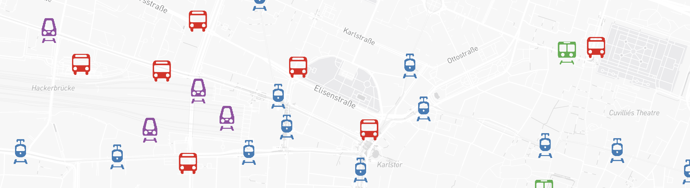 Netzwerk des öffentlichen Verkehrs